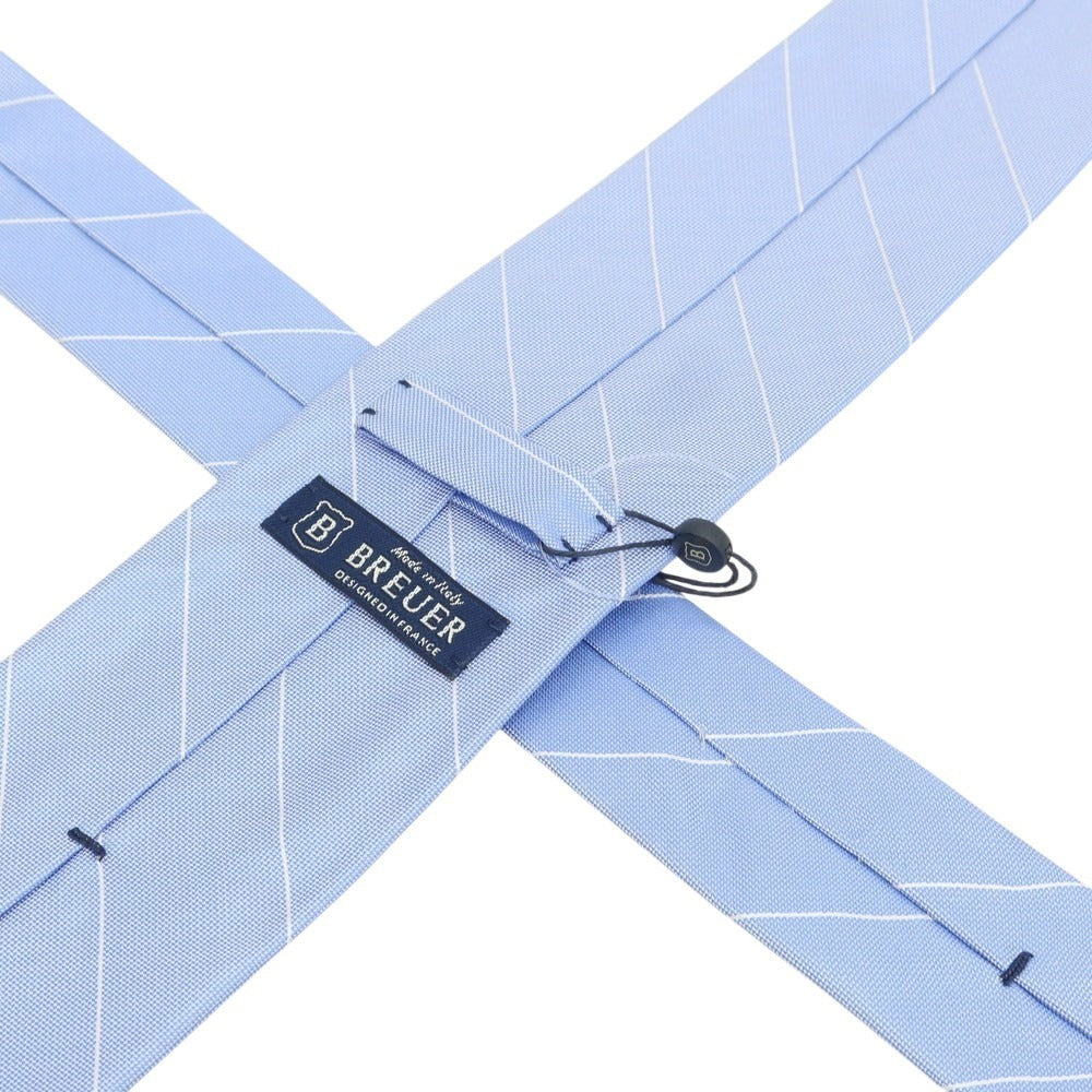 【新品】ブリューワー BREUER シルク ストライプ柄ネクタイ ブルー【 状態ランクN 】【 メンズ 】