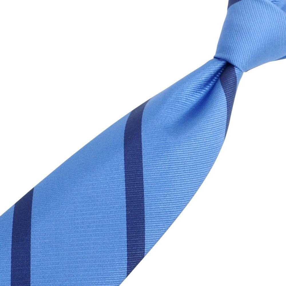 【新品】ブリューワー BREUER シルク ストライプ柄ネクタイ ブルーxネイビー【 状態ランクN 】【 メンズ 】