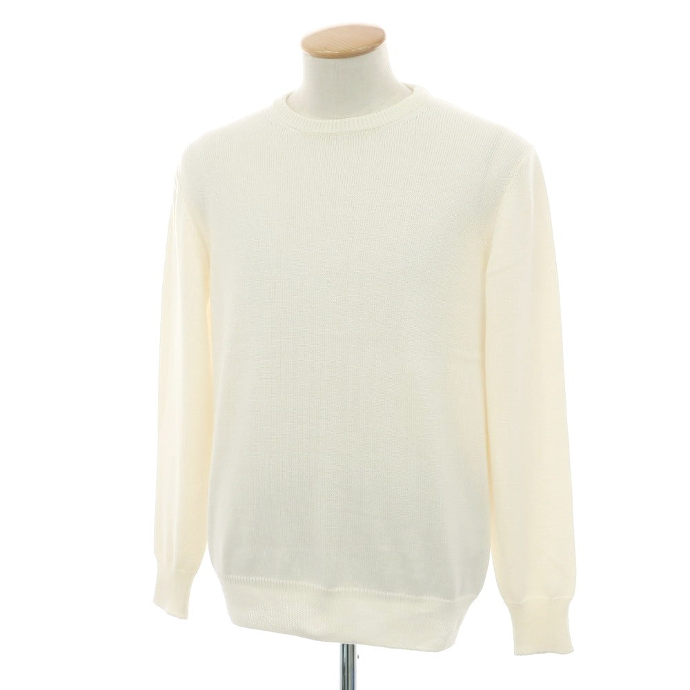 【中古】アレッサンドロルッピ Alessandro Luppi コットン クルーネック プルオーバーニット アイボリー【 46 】【 状態ランクB 】【 メンズ 】