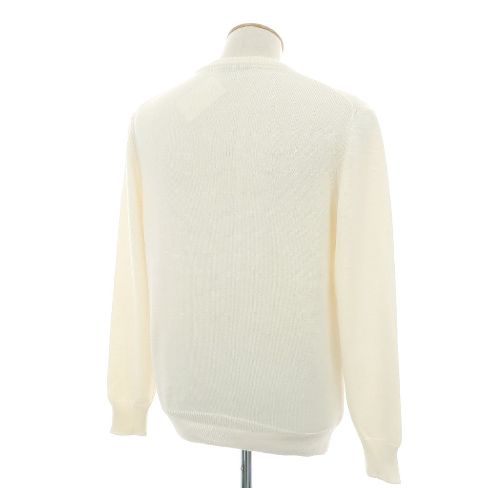 【中古】アレッサンドロルッピ Alessandro Luppi コットン クルーネック プルオーバーニット アイボリー【 46 】【 状態ランクB 】【 メンズ 】