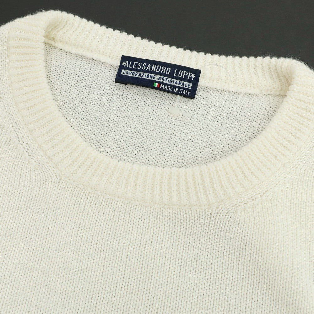 【中古】アレッサンドロルッピ Alessandro Luppi コットン クルーネック プルオーバーニット アイボリー【 46 】【 状態ランクB 】【 メンズ 】