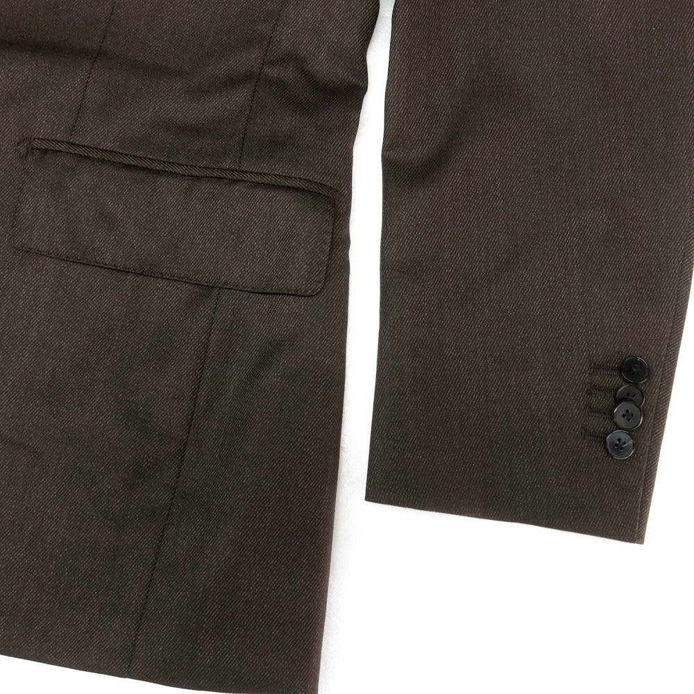 【中古】ユニバーサルランゲージ UNIVERSAL LANGUAGE ツイルウール 2つボタンスーツ ダークブラウン【 46 】【 状態ランクB 】【 メンズ 】
