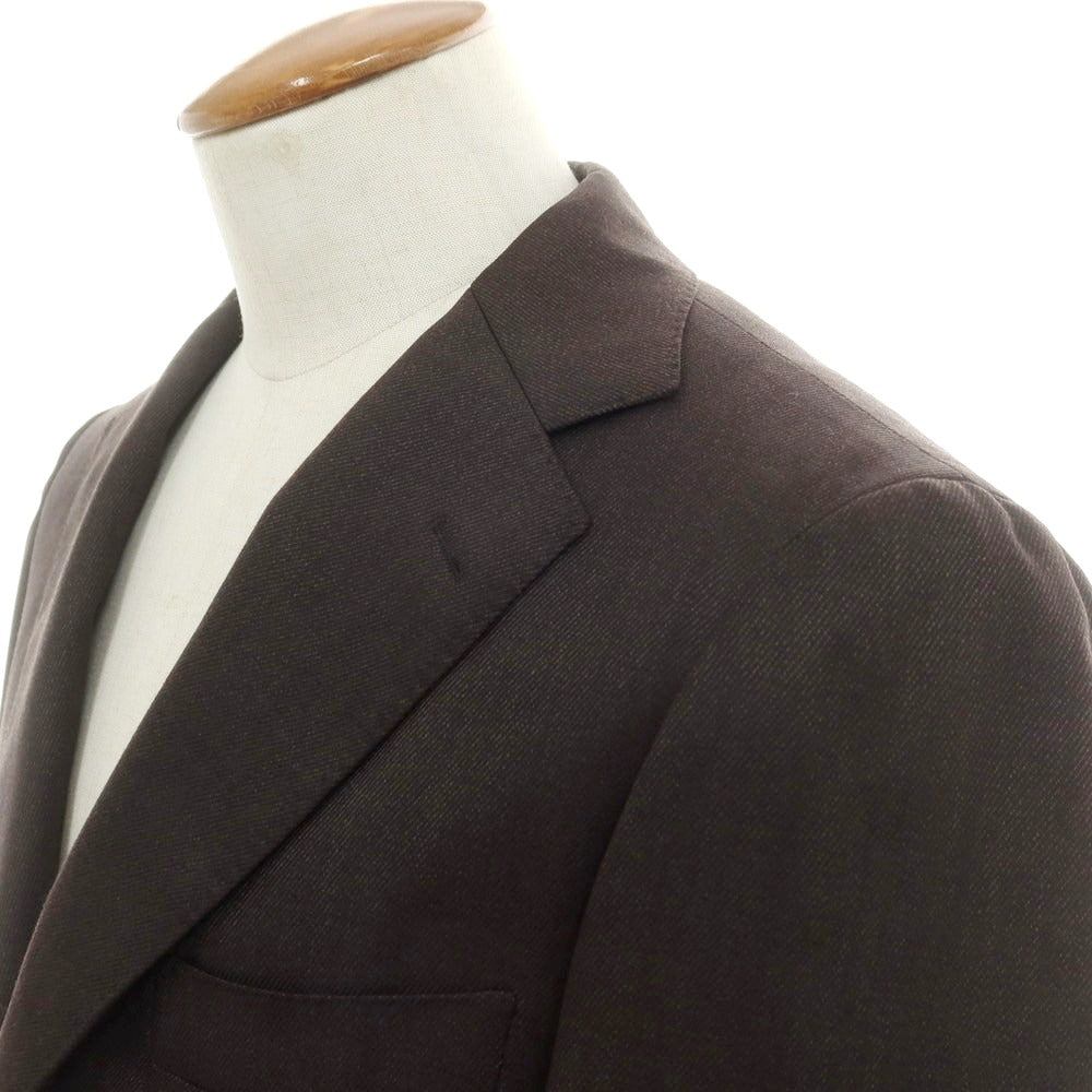 【中古】ユニバーサルランゲージ UNIVERSAL LANGUAGE ツイルウール 2つボタンスーツ ダークブラウン【 46 】【 状態ランクB 】【 メンズ 】