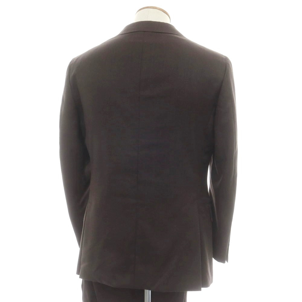 【中古】ユニバーサルランゲージ UNIVERSAL LANGUAGE ツイルウール 2つボタンスーツ ダークブラウン【 46 】【 状態ランクB 】【 メンズ 】