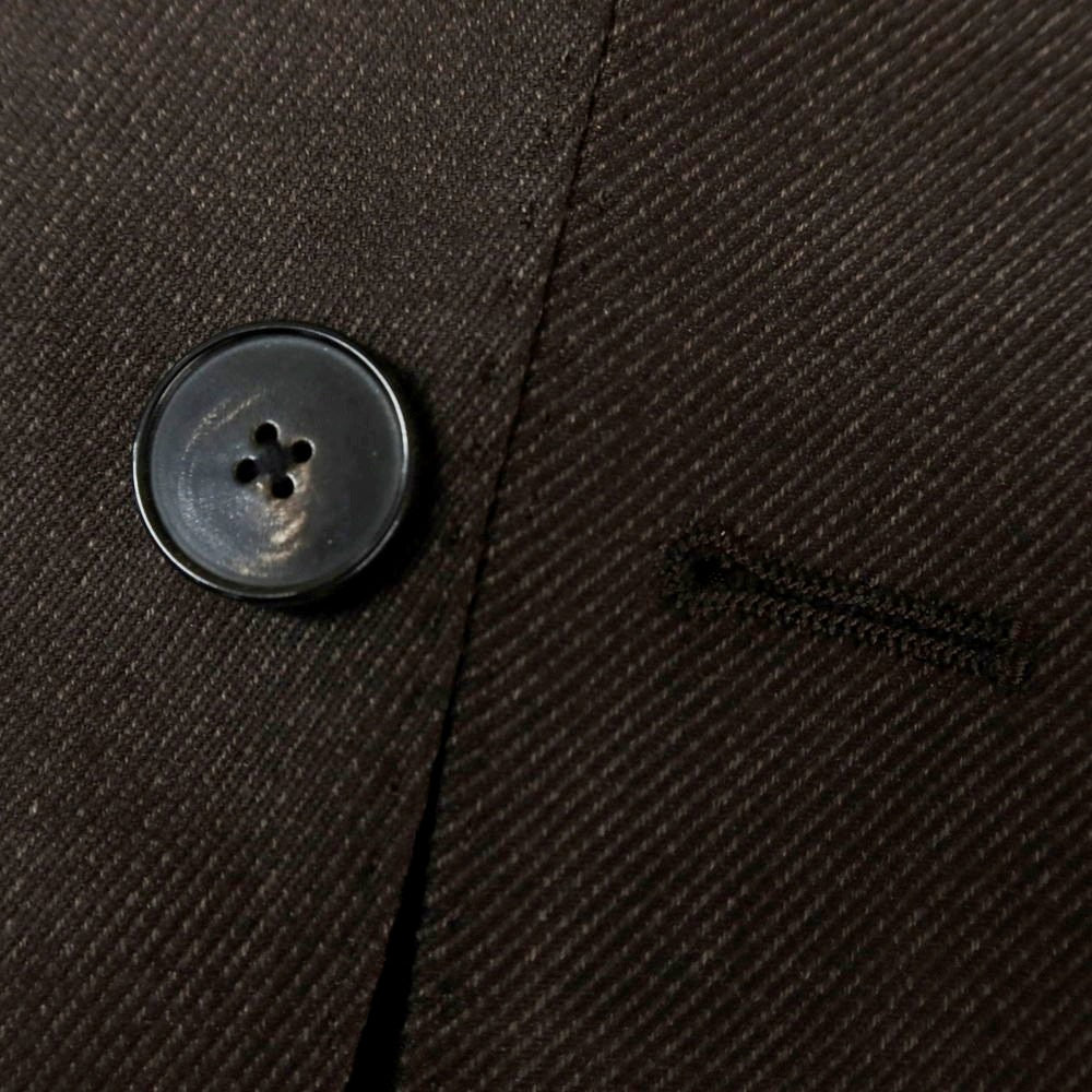 【中古】ユニバーサルランゲージ UNIVERSAL LANGUAGE ツイルウール 2つボタンスーツ ダークブラウン【 46 】【 状態ランクB 】【 メンズ 】