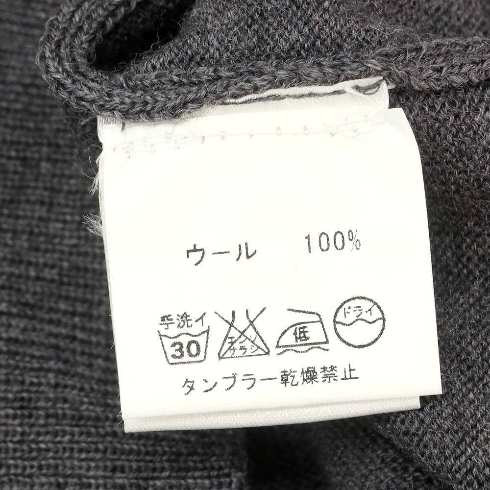 【中古】ロッソ アルティジャーノ ROSSO ARTIGIANO ハイゲージ ウール カーディガン グレー【 50 】【 状態ランクB 】【 メンズ 】