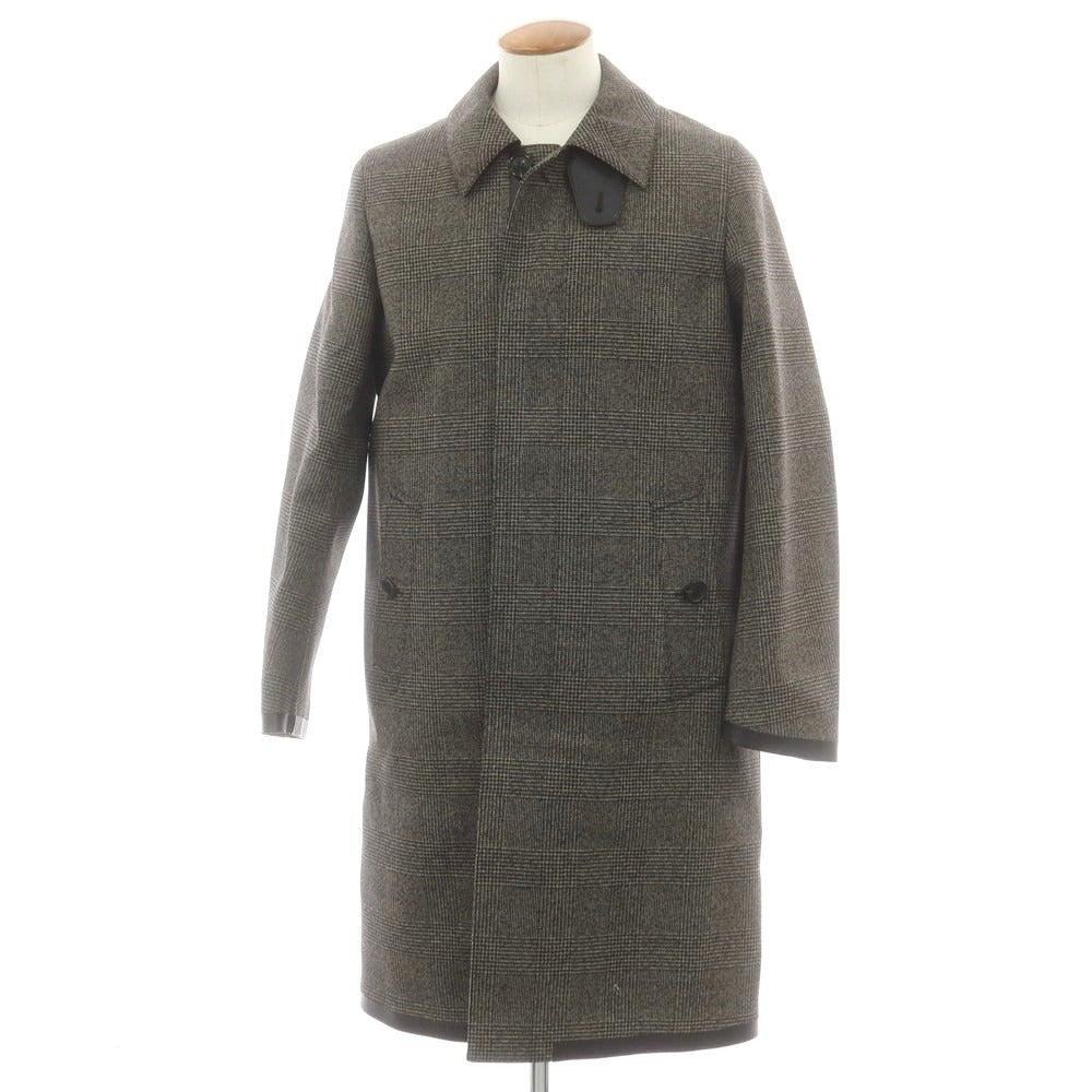 【中古】チェルッティ 1881 CERRUTI 1881 ウール ステンカラーコート ベージュxブラック【 48 】【 状態ランクA 】【 メンズ 】