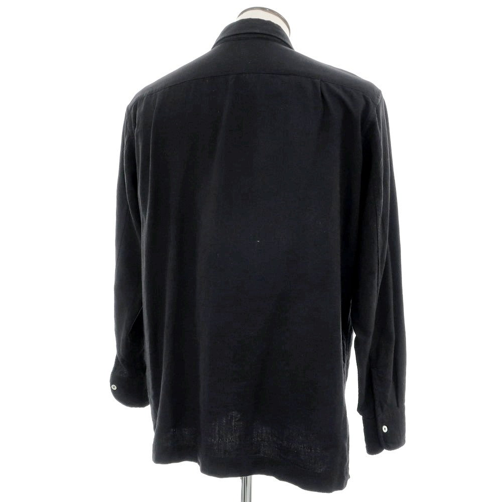 【中古】ピリオドフィーチャーズ PERIOD FEATURES コットン オープンカラー カジュアルシャツ ブラック【 4 】【 状態ランクB 】【 メンズ 】