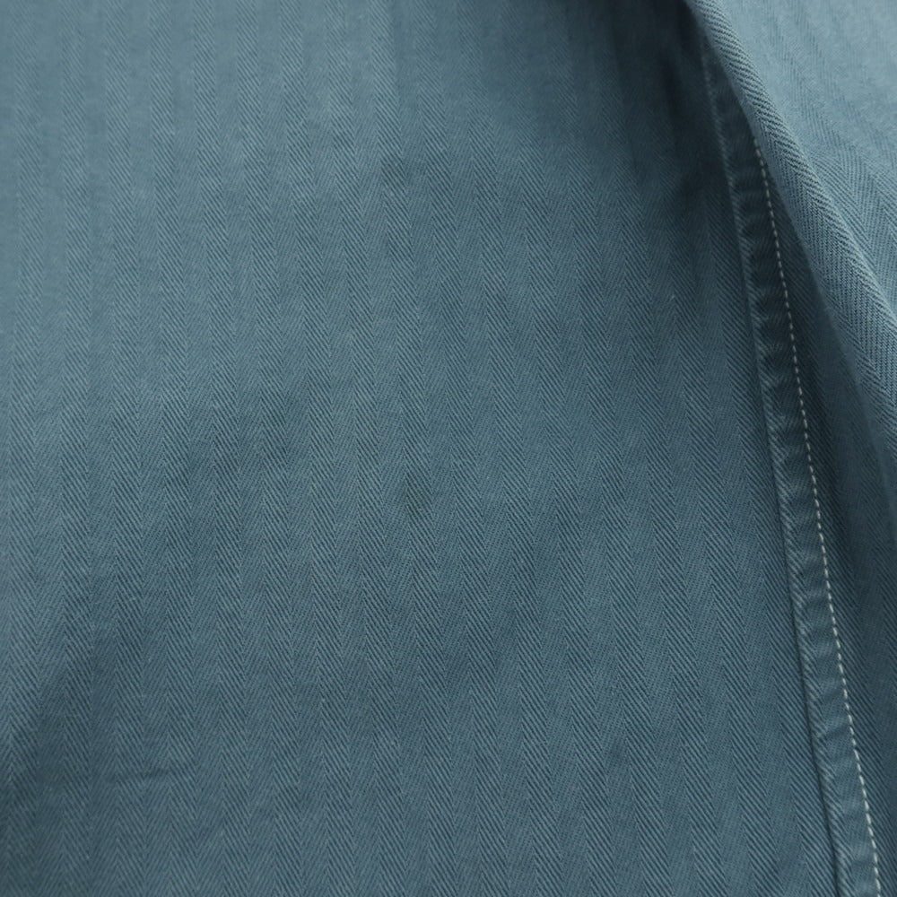 【中古】メゾン マルジェラ Maison Margiela コットン ヘリンボーンストライプ プルオーバー カジュアルシャツ スモークブルーxグレー【サイズ48】【 状態ランクC 】【 メンズ 】