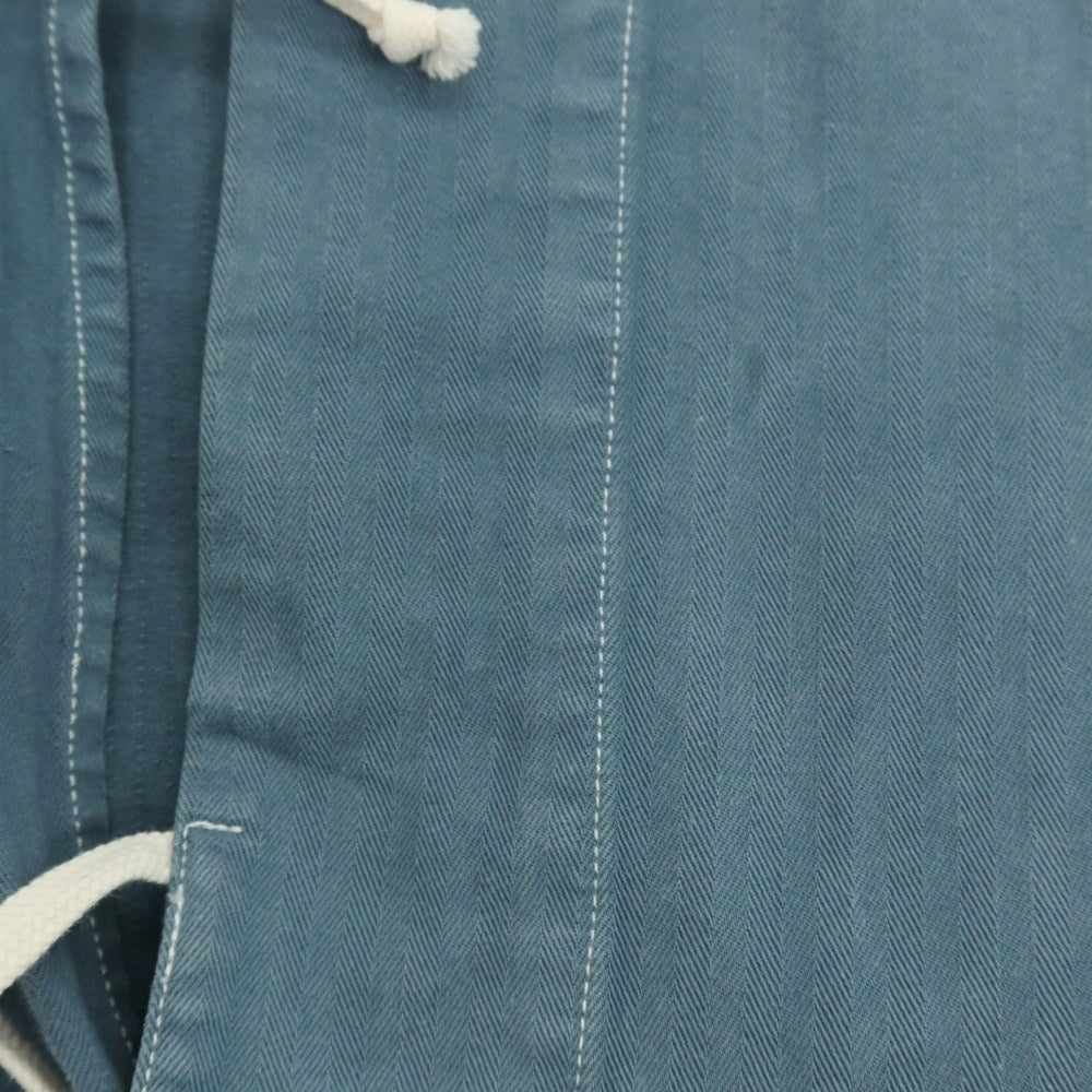 【中古】メゾン マルジェラ Maison Margiela コットン ヘリンボーンストライプ プルオーバー カジュアルシャツ スモークブルーxグレー【サイズ48】【 状態ランクC 】【 メンズ 】