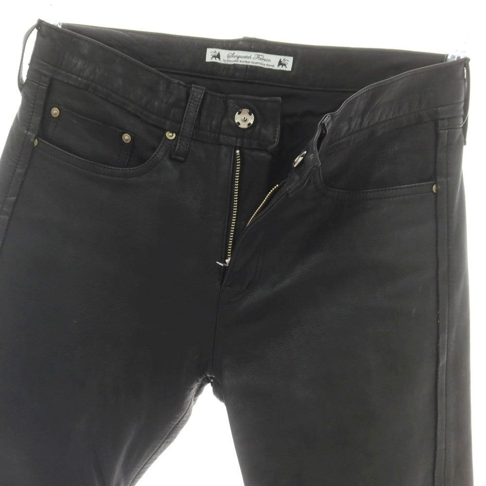 【中古】サスクワァッチファブリックス SASQUATCHfabrix. カウレザー 5ポケットパンツ ブラック【 S 】【 状態ランクC 】【 メンズ 】