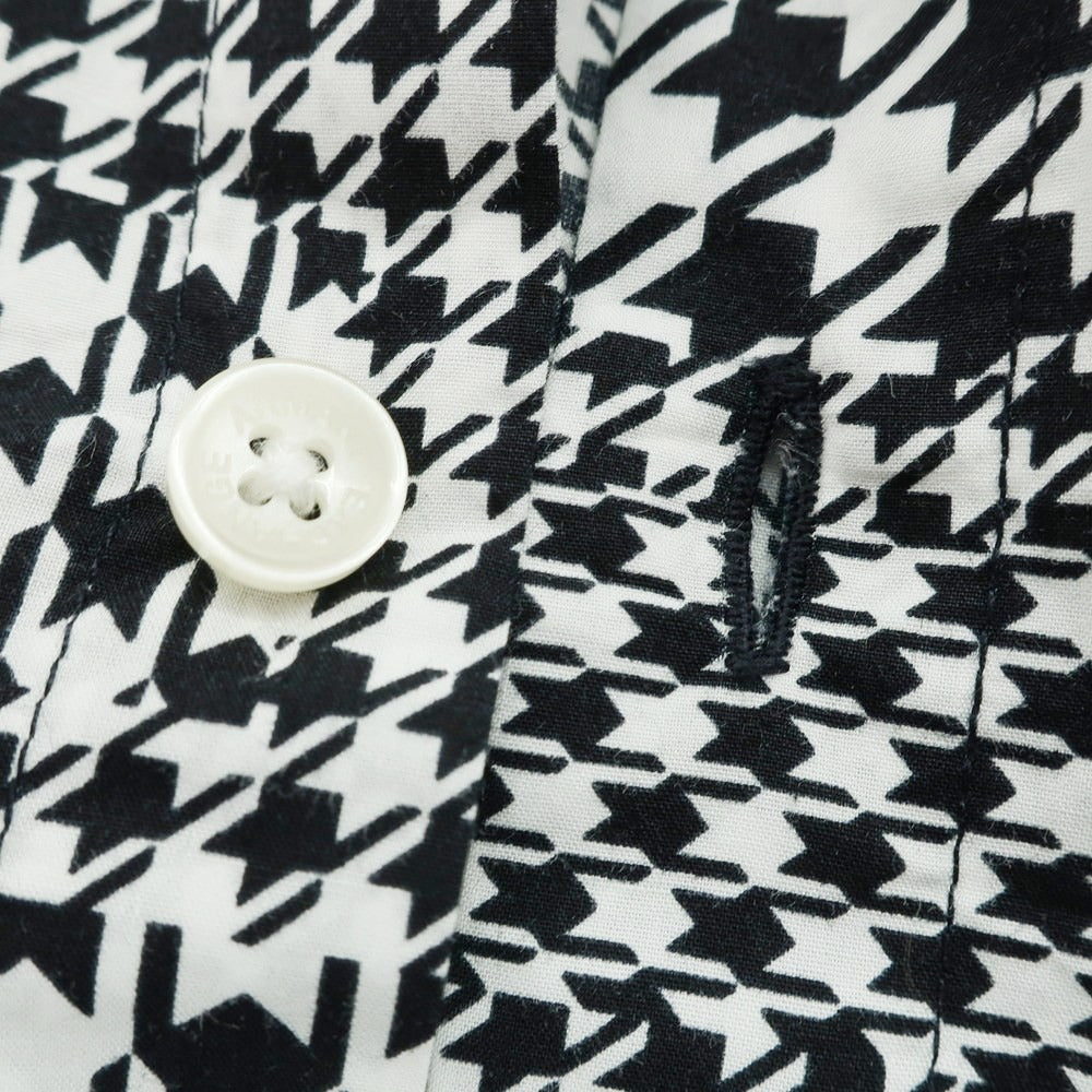 【中古】アルマーニ エクスチェンジ A/X ARMANI EXCHANGE コットン ハウンドトゥース ショートカラー カジュアルシャツ ブラックxホワイト【 S 】【 状態ランクC 】【 メンズ 】