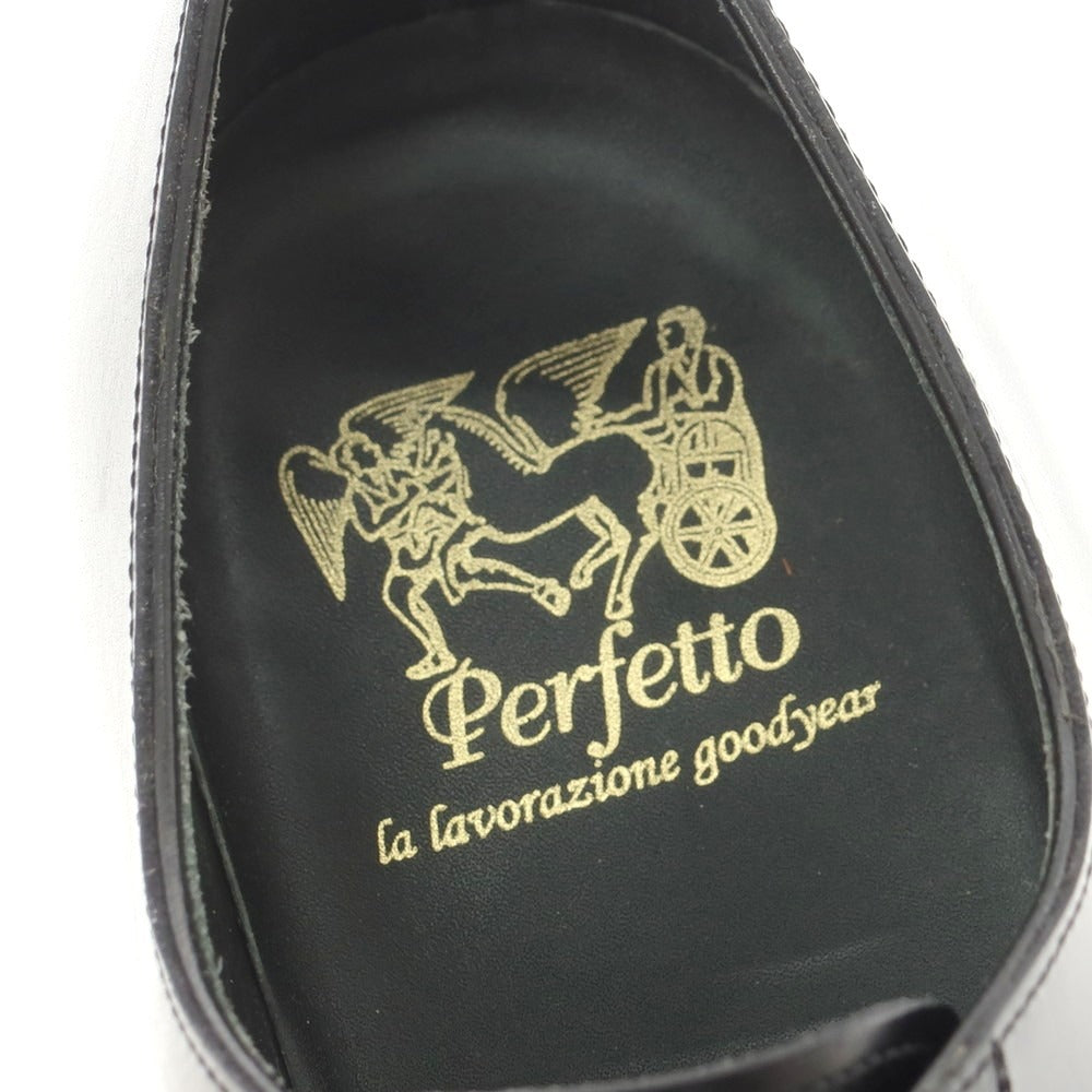 【中古】ペルフェット Perfetto ストレートチップ ドレスシューズ ブラック【 8 1/2 】【 状態ランクB 】【 メンズ 】