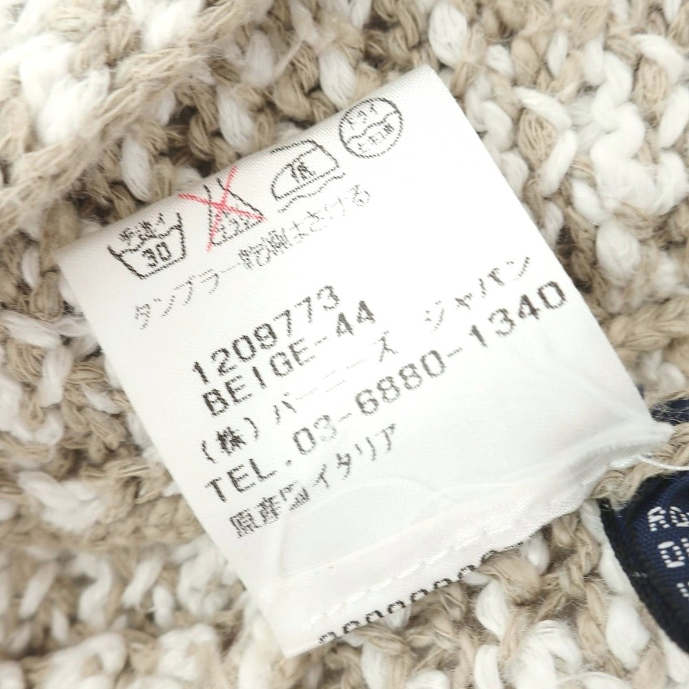 【中古】ドルモア DRUMOHR コットンリネン カーディガン ベージュxホワイト【 44 】【 状態ランクB 】【 メンズ 】