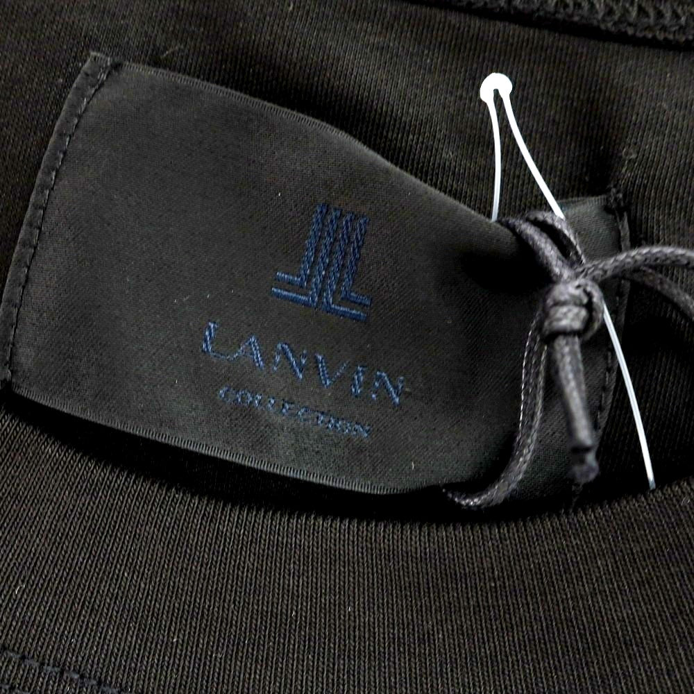 【中古】ランバンコレクション LANVIN COLLECTION コットン クルーネック 半袖Tシャツ ブラック【 48 】【 状態ランクA 】【 メンズ 】