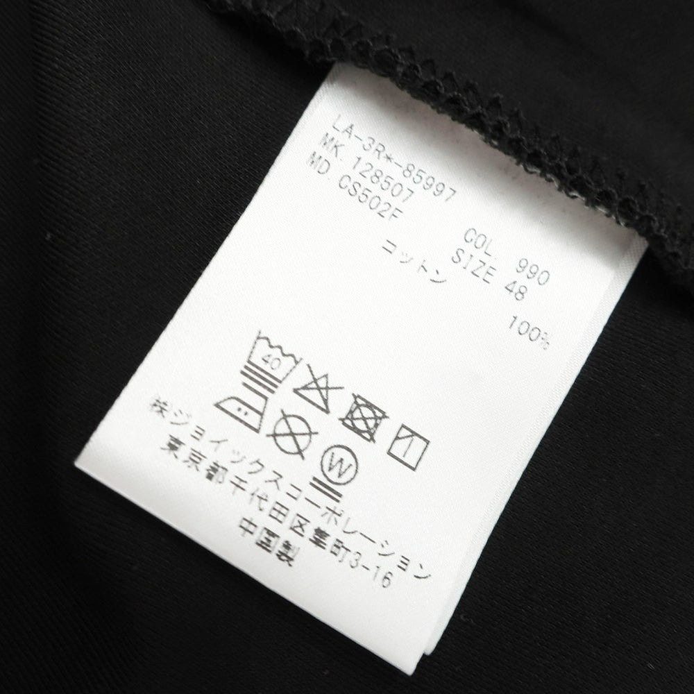 【中古】ランバンコレクション LANVIN COLLECTION コットン クルーネック 半袖Tシャツ ブラック【 48 】【 状態ランクA 】【 メンズ 】