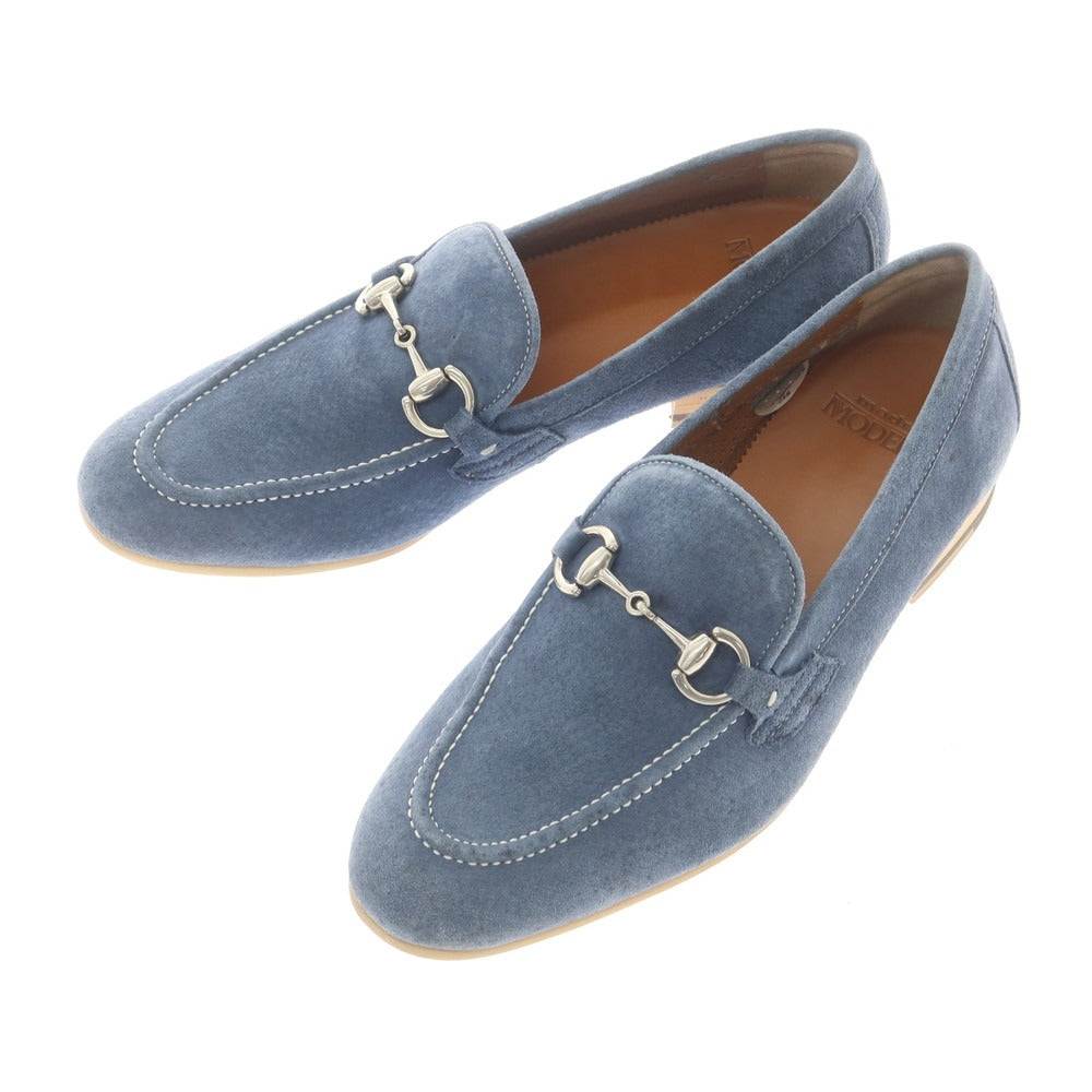 【中古】マドラス MADRAS スエード ビットローファー ブルー【 25 】【 状態ランクC 】【 メンズ 】