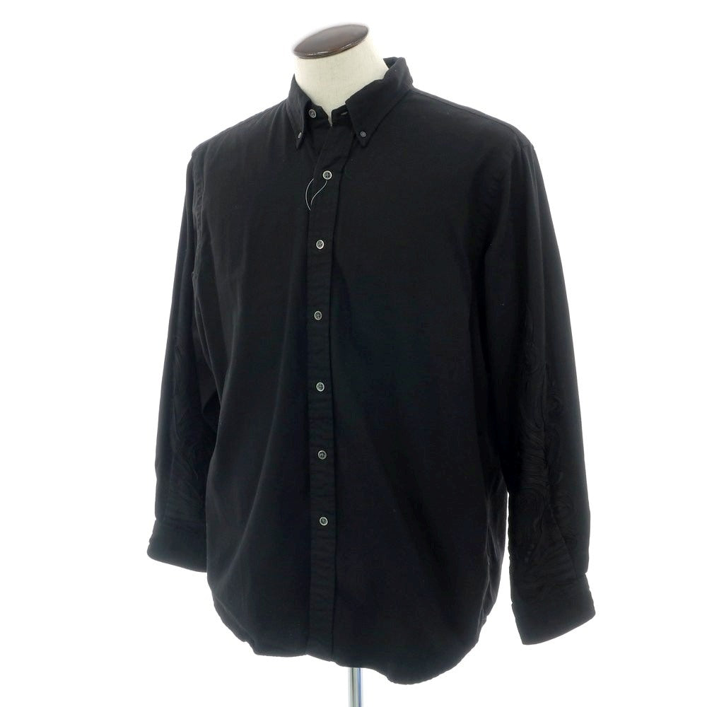 【中古】オフザカフ OFF THE CUFF コットン ボタンダウン カジュアルシャツ ブラック【 L 】【 状態ランクB 】【 メンズ 】