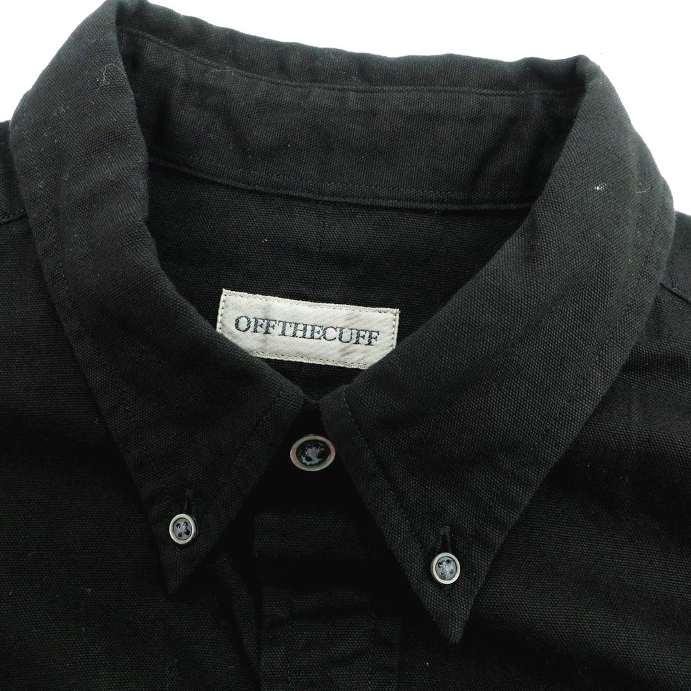 【中古】オフザカフ OFF THE CUFF コットン ボタンダウン カジュアルシャツ ブラック【 L 】【 状態ランクB 】【 メンズ 】