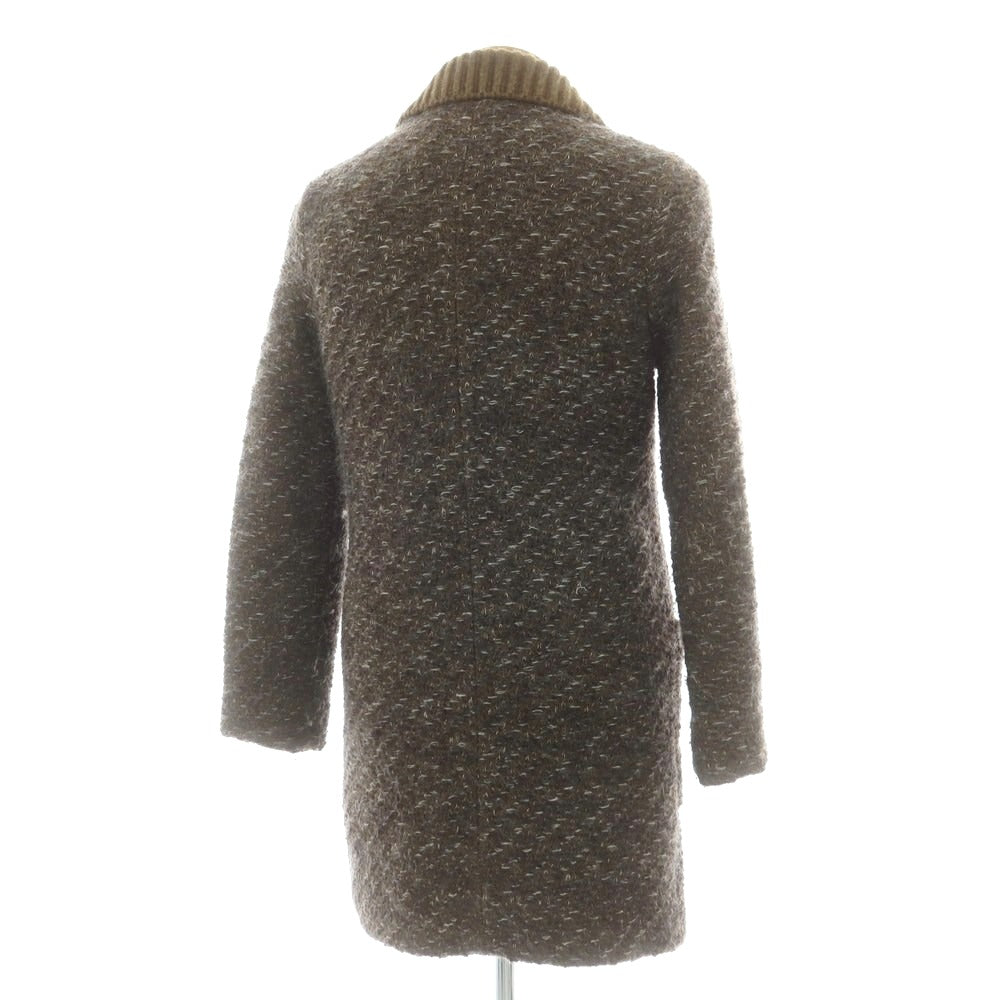 【中古】トゥモローランド TOMORROWLAND ウールナイロン ダブルニットコート オリーブ【 M 】【 状態ランクB 】【 メンズ 】