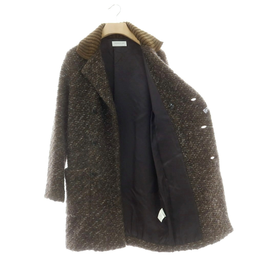 【中古】トゥモローランド TOMORROWLAND ウールナイロン ダブルニットコート オリーブ【 M 】【 状態ランクB 】【 メンズ 】