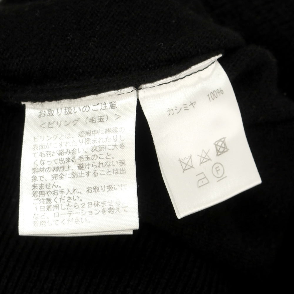 【中古】ブルブレ Blu Bre カシミヤ クルーネック プルオーバーニット ブラック【 M 】【 状態ランクB 】【 メンズ 】