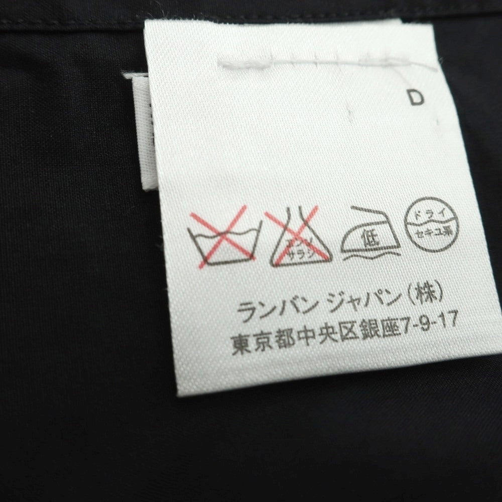 【中古】ランバン LANVIN コットン ショートカラー カジュアルシャツ ブラック【 37 】【 状態ランクC 】【 メンズ 】