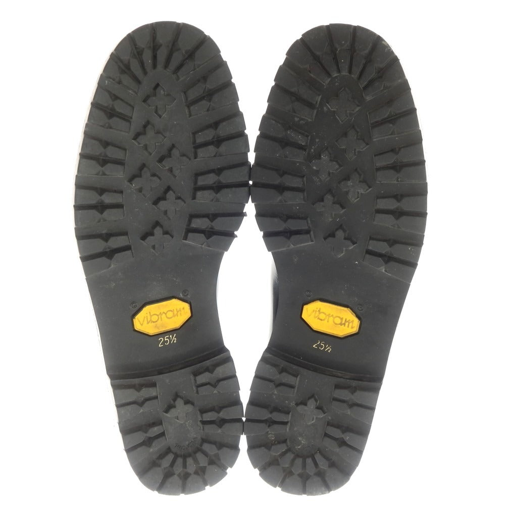 【中古】コムデギャルソンオム COMME des GARCONS HOMME ガラスレザー コインローファー ブラック【 25 1/2 】【 状態ランクC 】【 メンズ 】