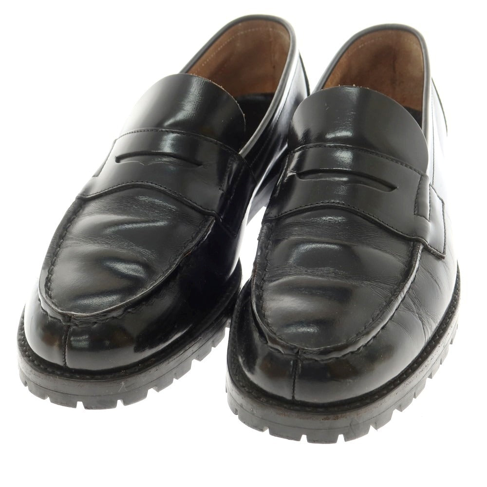 【中古】コムデギャルソンオム COMME des GARCONS HOMME ガラスレザー コインローファー ブラック【 25 1/2 】【 状態ランクC 】【 メンズ 】
