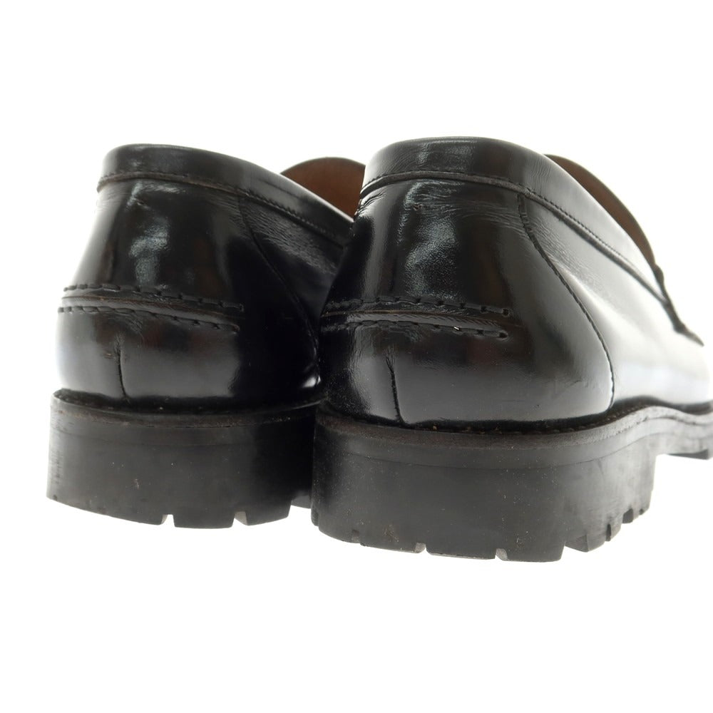 【中古】コムデギャルソンオム COMME des GARCONS HOMME ガラスレザー コインローファー ブラック【 25 1/2 】【 状態ランクC 】【 メンズ 】