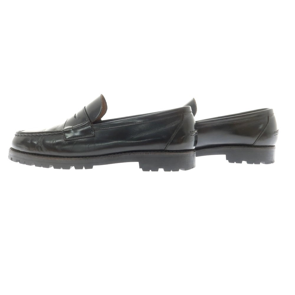 【中古】コムデギャルソンオム COMME des GARCONS HOMME ガラスレザー コインローファー ブラック【 25 1/2 】【 状態ランクC 】【 メンズ 】