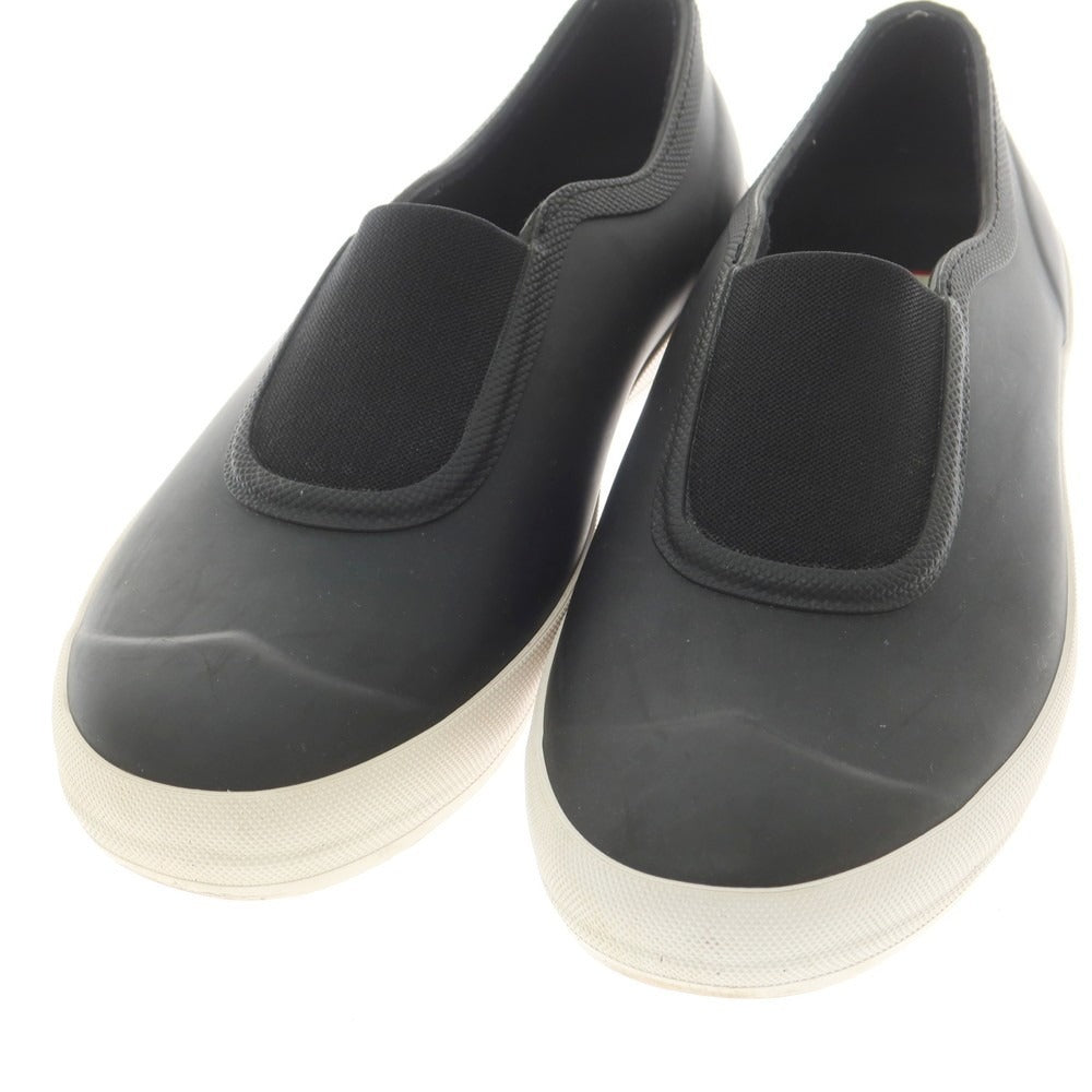 【中古】ハンター HUNTER ラバー スリッポンスニーカー ブラックxホワイト【 UK6 】【 状態ランクB 】【 メンズ 】