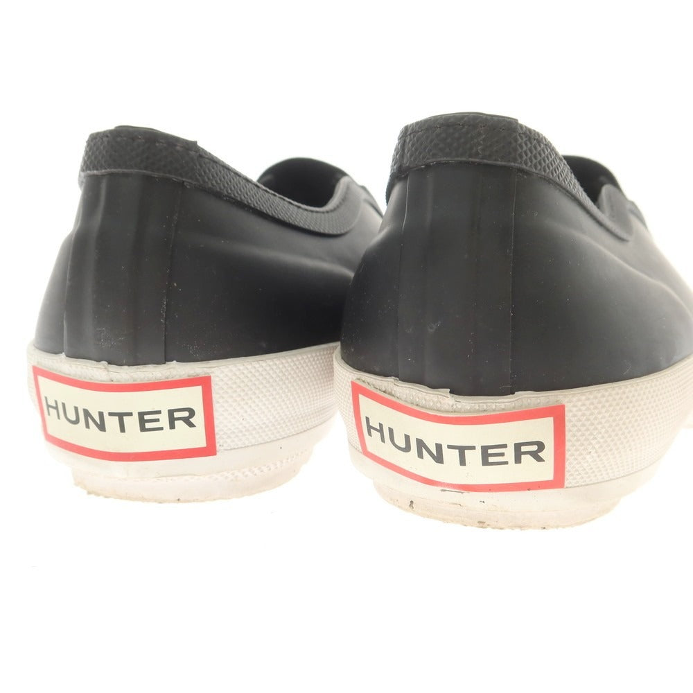 【中古】ハンター HUNTER ラバー スリッポンスニーカー ブラックxホワイト【 UK6 】【 状態ランクB 】【 メンズ 】