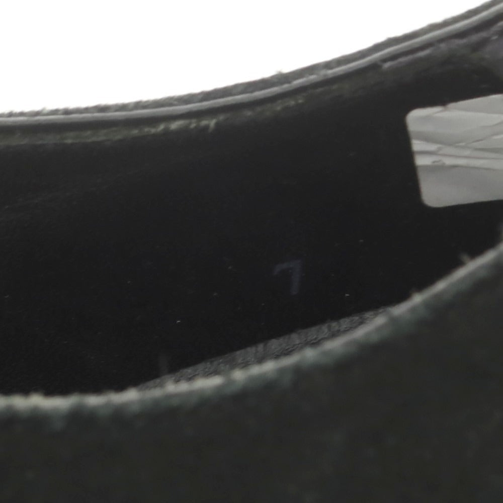 【中古】ダブルエイチ WH スエード ダブルモンク ドレスシューズ ブラック【 7 】【 状態ランクB 】【 メンズ 】