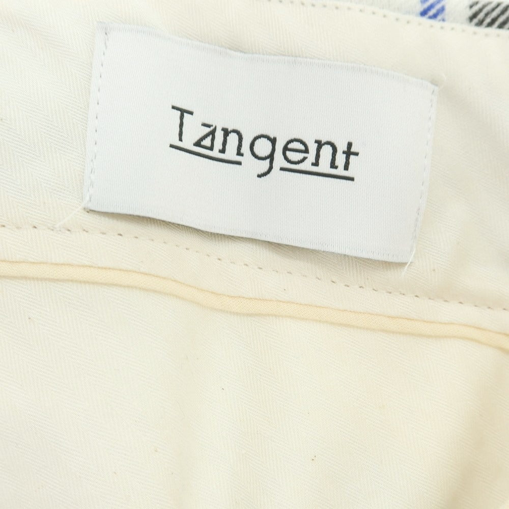 【中古】タンジェント Tangent ウール チェック カジュアルスラックスパンツ グリーンxネイビー【 44 】【 状態ランクB 】【 メンズ 】