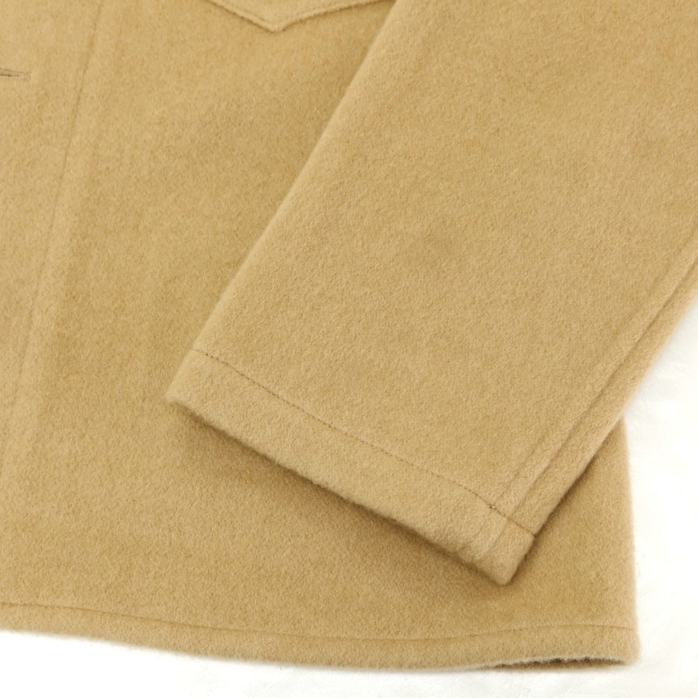 【中古】ラ テッラ LA TERRA ウール ノーカラージャケット ベージュ【 表記なし(M位) 】【 状態ランクA 】【 メンズ 】