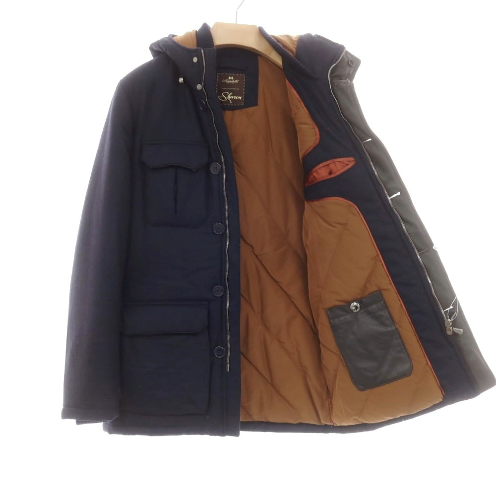 【中古】エンリコ マンデッリ ENRICO MANDELLI Sharon別注 ウールカシミヤ ダウンジャケット ネイビー【 44 】【 状態ランクA 】【 メンズ 】