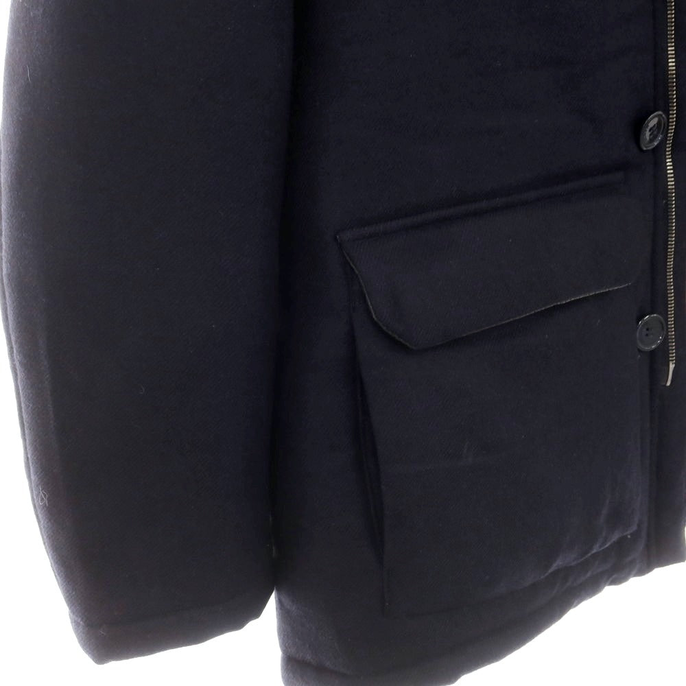 【中古】エンリコ マンデッリ ENRICO MANDELLI Sharon別注 ウールカシミヤ ダウンジャケット ネイビー【 44 】【 状態ランクA 】【 メンズ 】