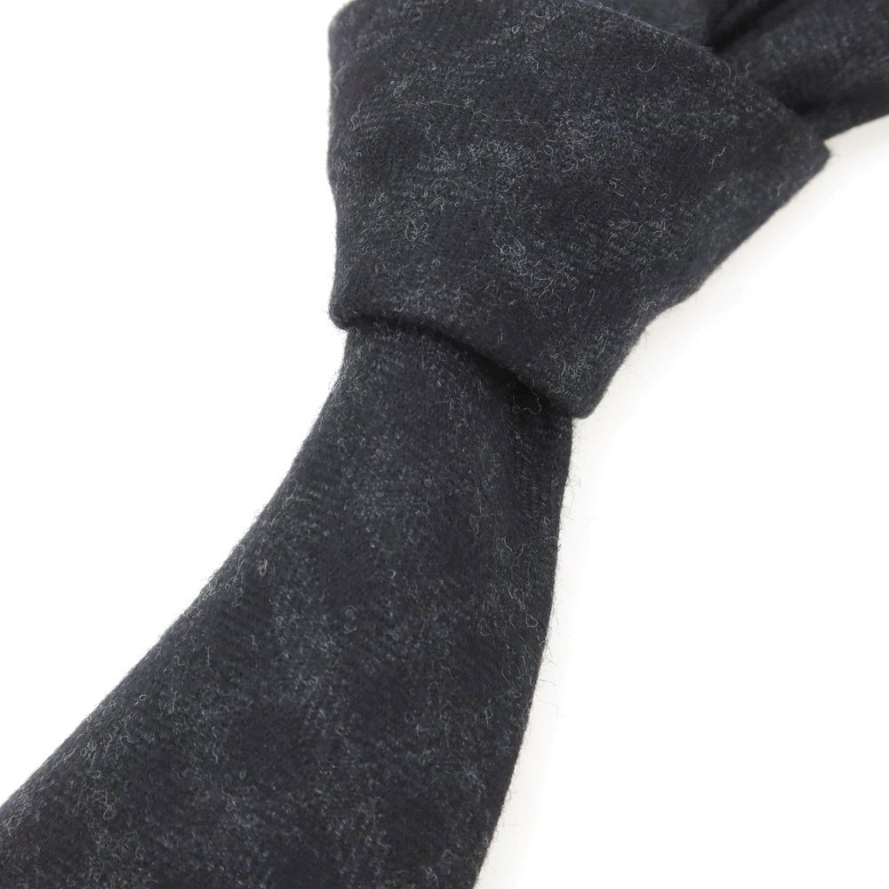 【中古】イージーカペッリ E.G.CAPPELLI ウール チェック柄ネクタイ ブラックxチャコールグレー【 状態ランクA 】【 メンズ 】
