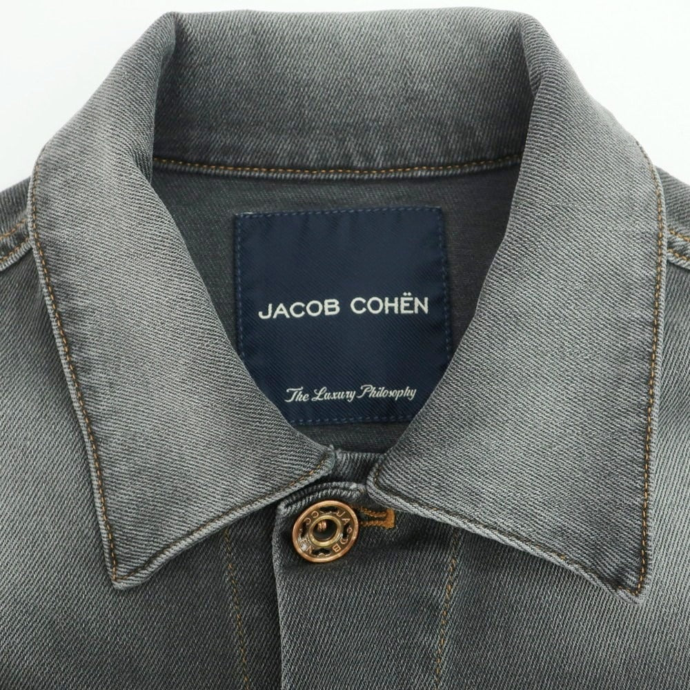 【中古】ヤコブコーエン JACOB COHEN J8032 ストレッチ ジージャン デニムジャケット グレーブラック【 XS 】【 状態ランクB 】【 メンズ 】