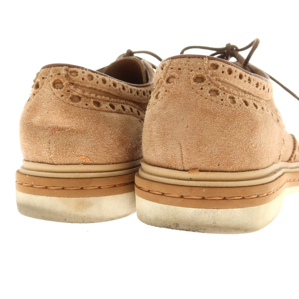 【中古】サントーニ Santoni スエード ウイングチップ スニーカー ライトブラウン【 6 】【 状態ランクB 】【 メンズ 】