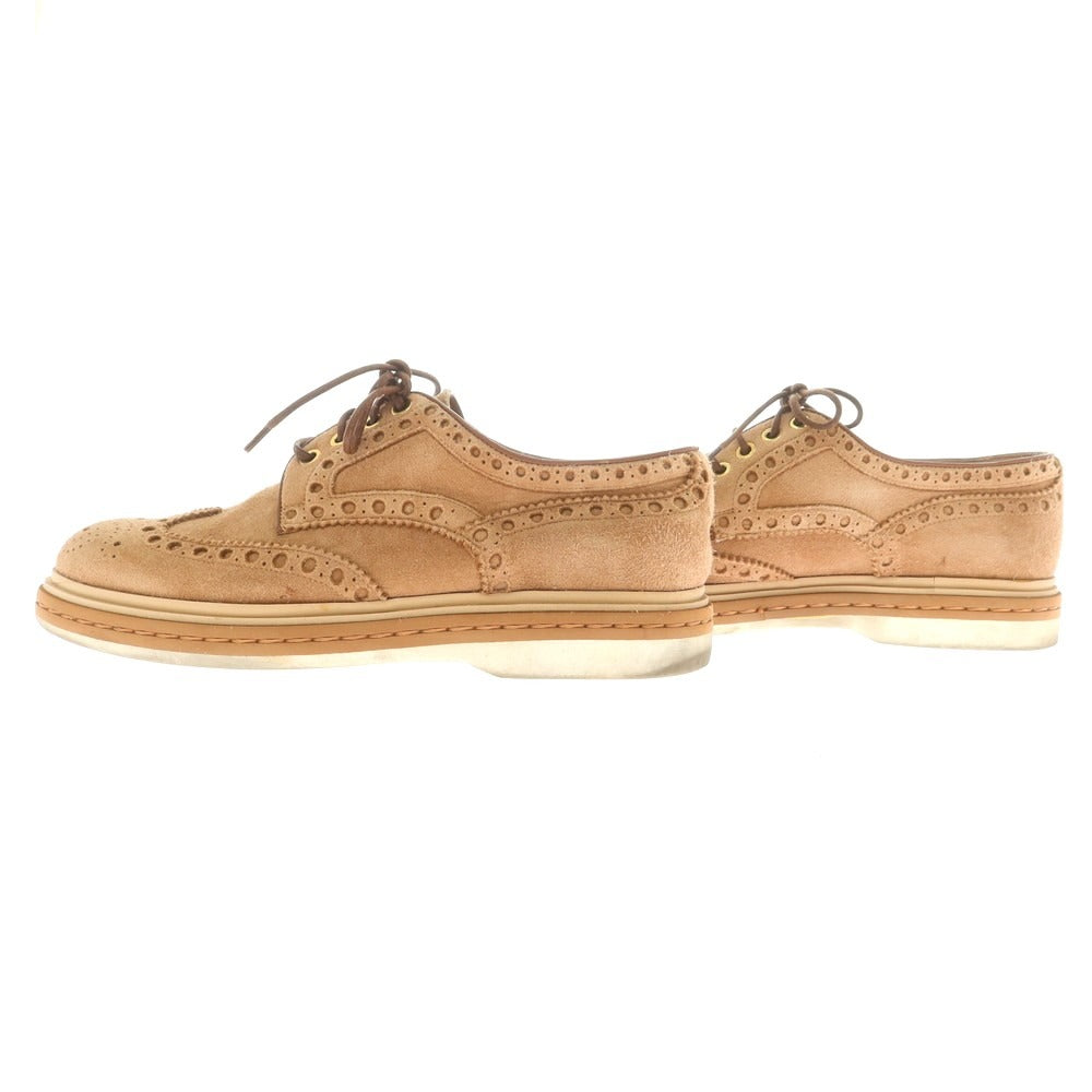 【中古】サントーニ Santoni スエード ウイングチップ スニーカー ライトブラウン【 6 】【 状態ランクB 】【 メンズ 】