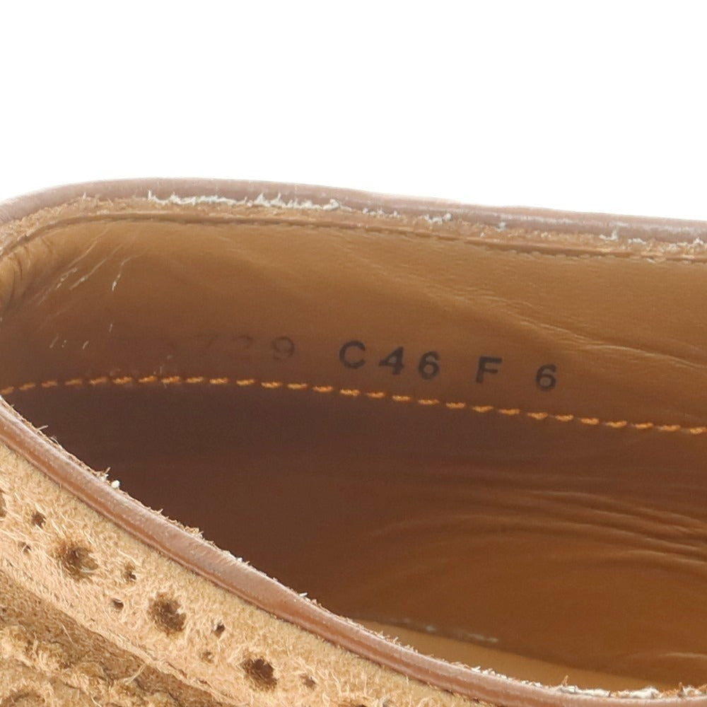 【中古】サントーニ Santoni スエード ウイングチップ スニーカー ライトブラウン【 6 】【 状態ランクB 】【 メンズ 】