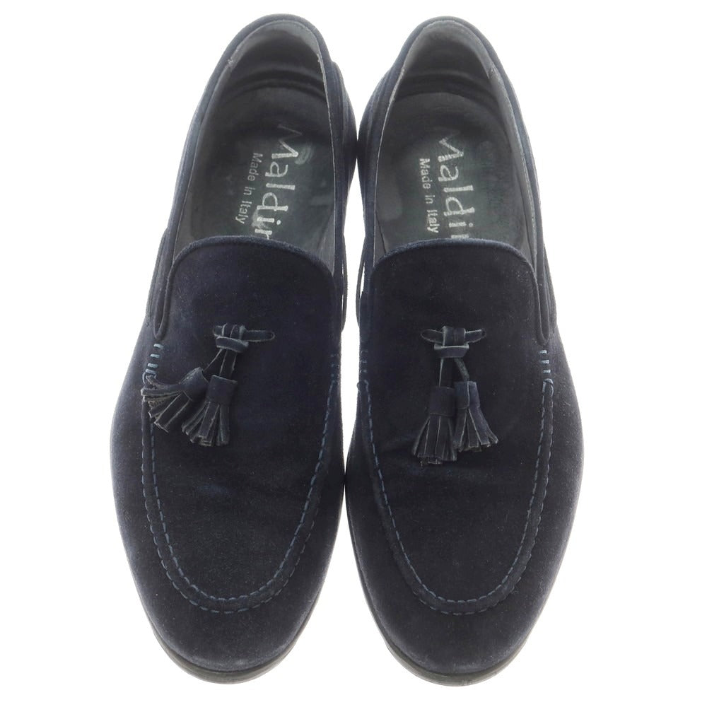 【中古】マルディーニ Maldini スエード タッセルローファー ネイビー【 40 】【 状態ランクB 】【 メンズ 】