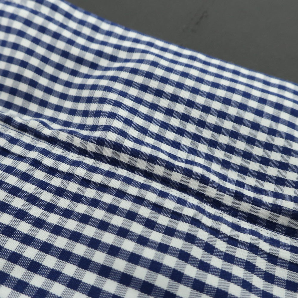 【中古】メイカーズシャツ カマクラ Makers Shirt 鎌倉 コットン ギンガムチェック ボタンダウン ドレスシャツ ネイビーxホワイト【 40 】【 状態ランクB 】【 メンズ 】