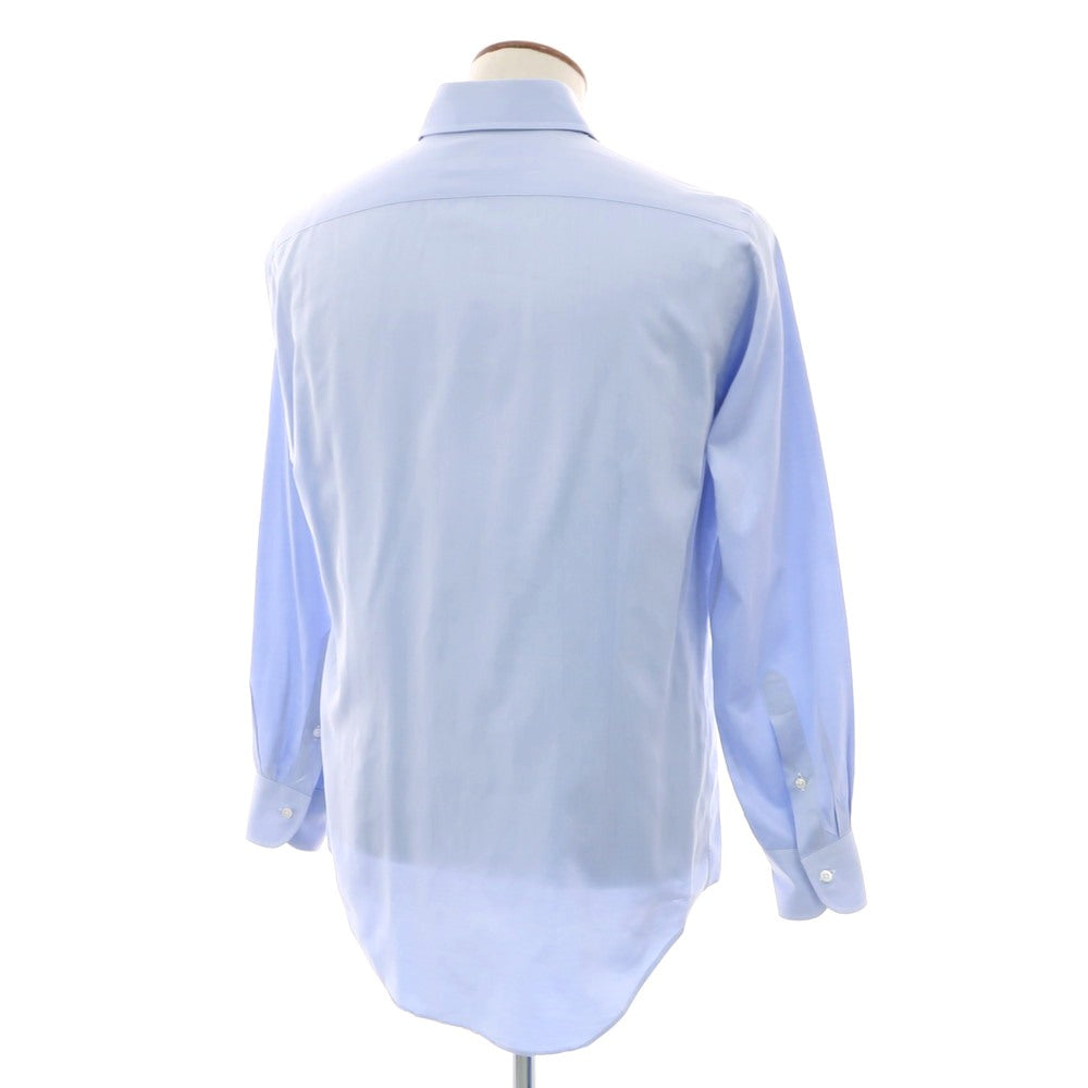 【中古】メイカーズシャツ カマクラ Makers Shirt 鎌倉 コットン セミワイドカラー ドレスシャツ ライトブルー【 表記なし(M位) 】【 状態ランクC 】【 メンズ 】