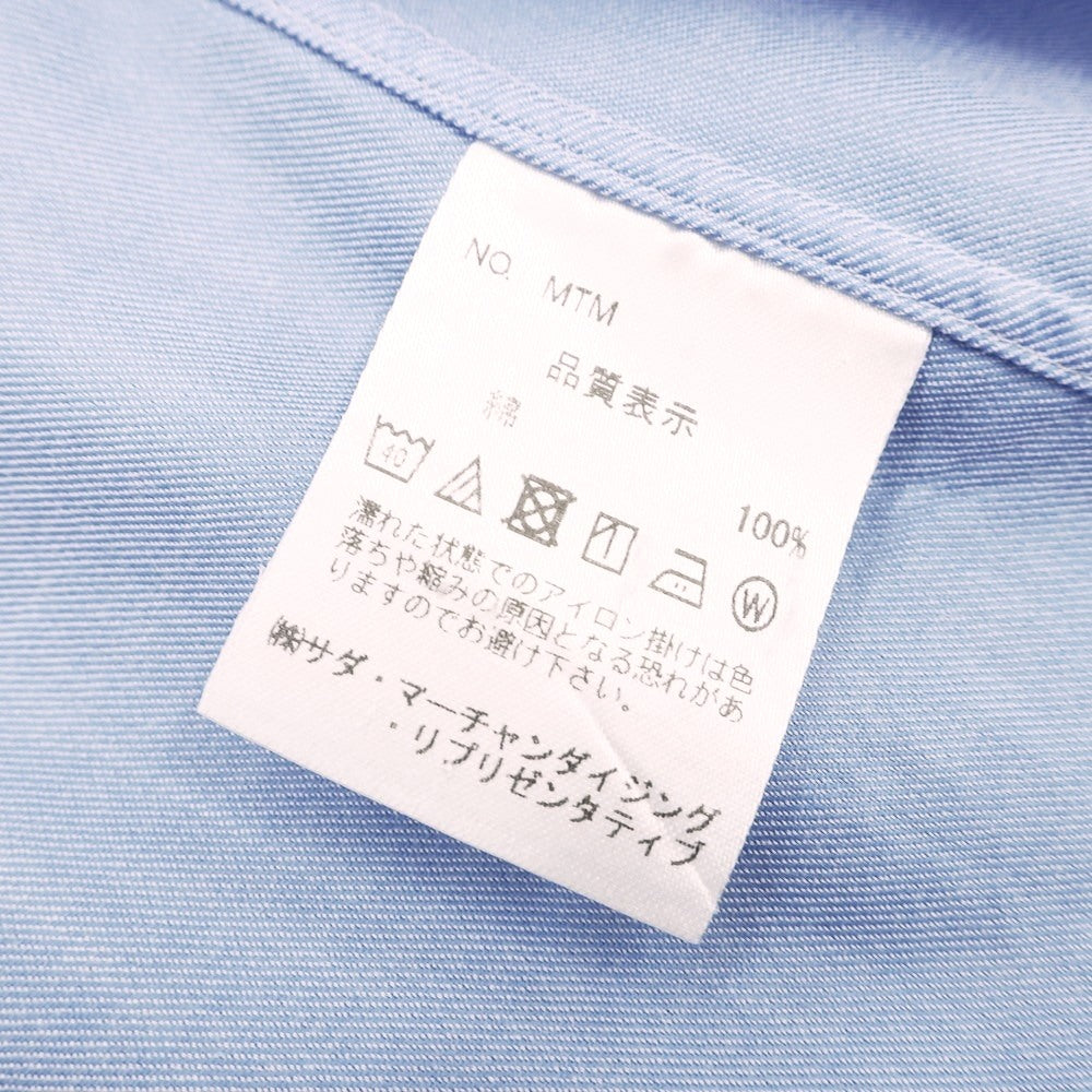 【中古】メイカーズシャツ カマクラ Makers Shirt 鎌倉 コットン セミワイドカラー ドレスシャツ ライトブルー【 表記なし(M位) 】【 状態ランクC 】【 メンズ 】