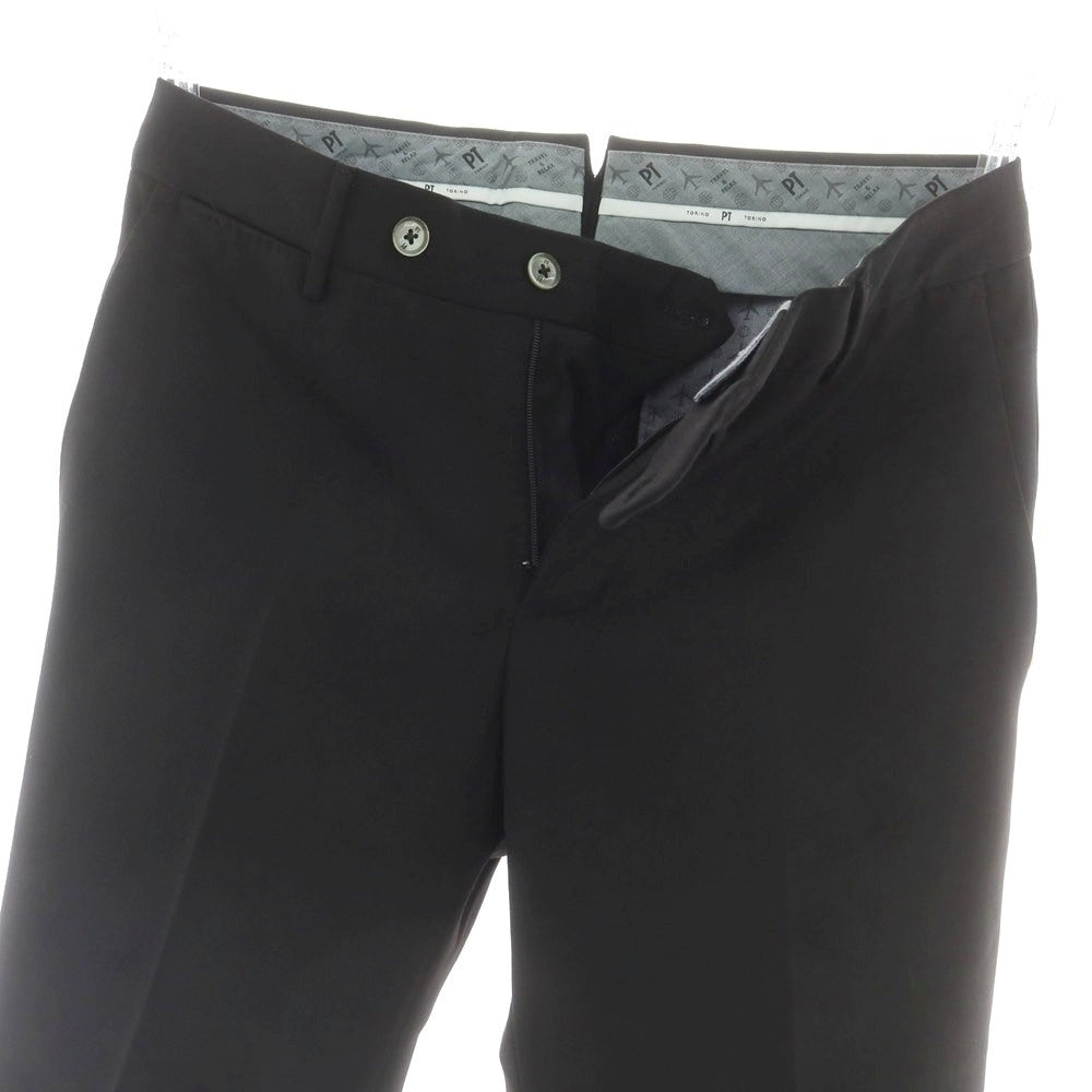 【中古】ピーティートリノ PT TORINO ストレッチ ポリエステルウール ドレススラックスパンツ ブラック【 44 】【 状態ランクB 】【 メンズ 】