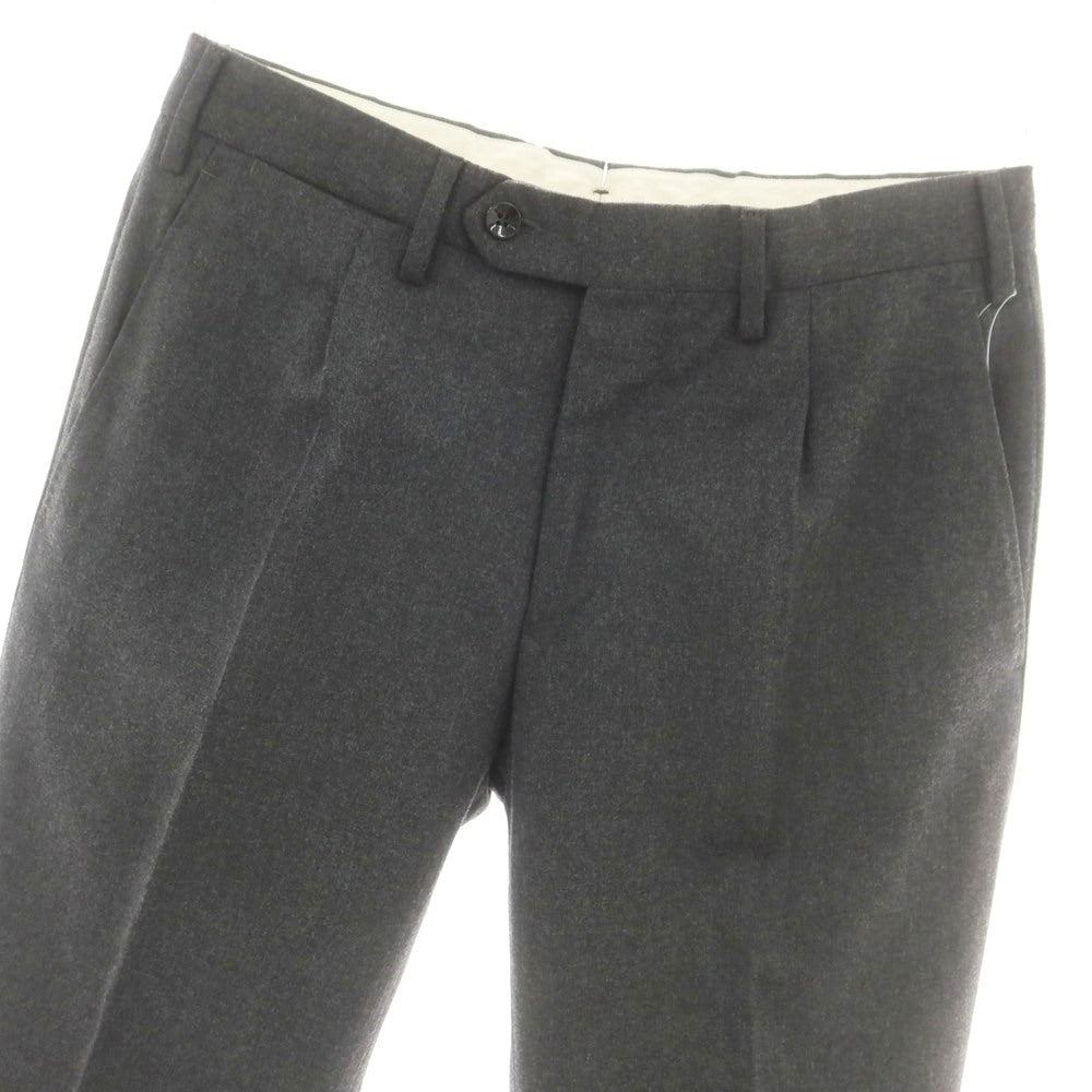 【中古】ジェルマーノ GERMANO ストレッチ ウールポリエステル ドレススラックスパンツ ダークグレー【 44 】【 状態ランクB 】【 メンズ 】