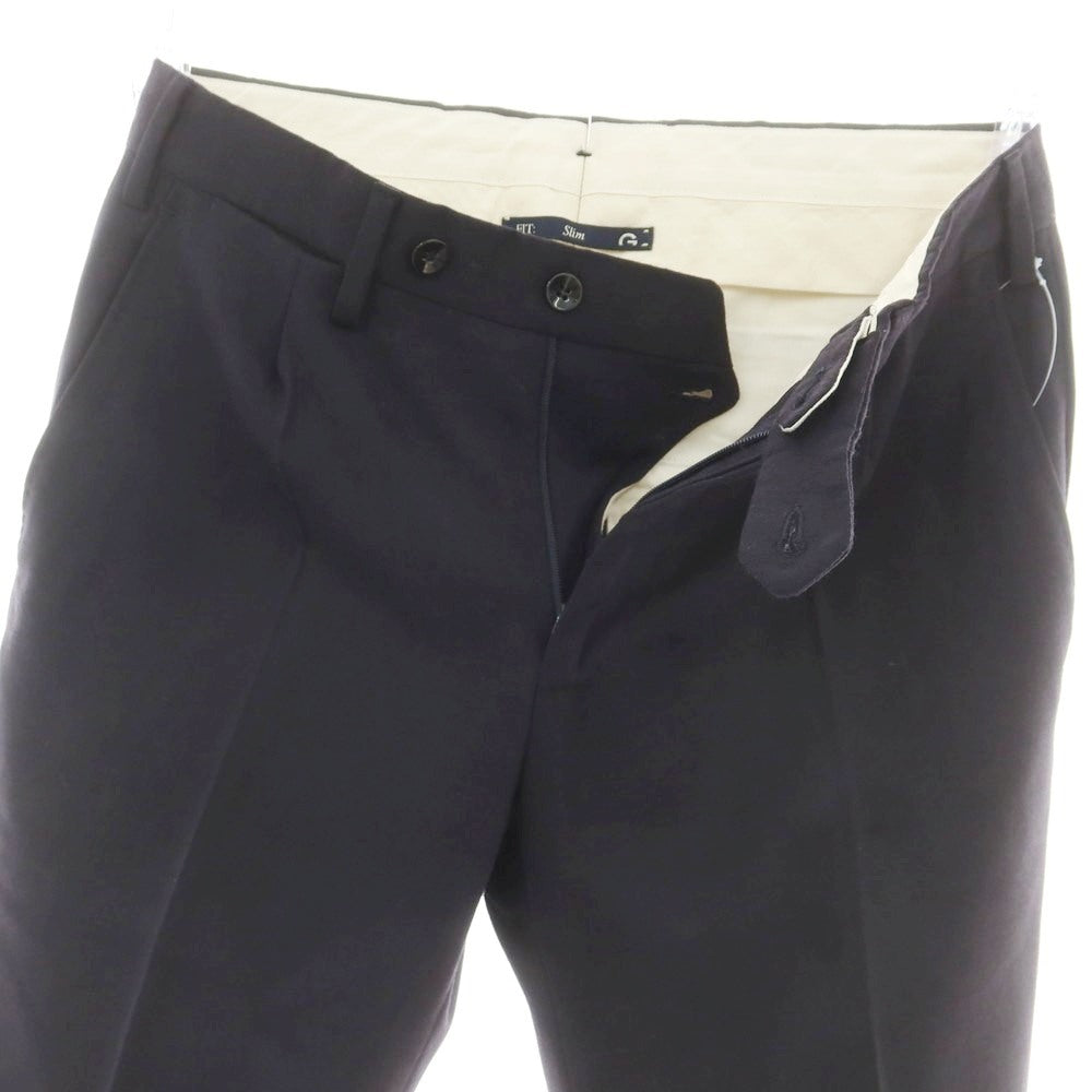 【中古】ジェルマーノ GERMANO ストレッチ ウールポリエステル ドレススラックスパンツ ネイビー【 44 】【 状態ランクB 】【 メンズ 】